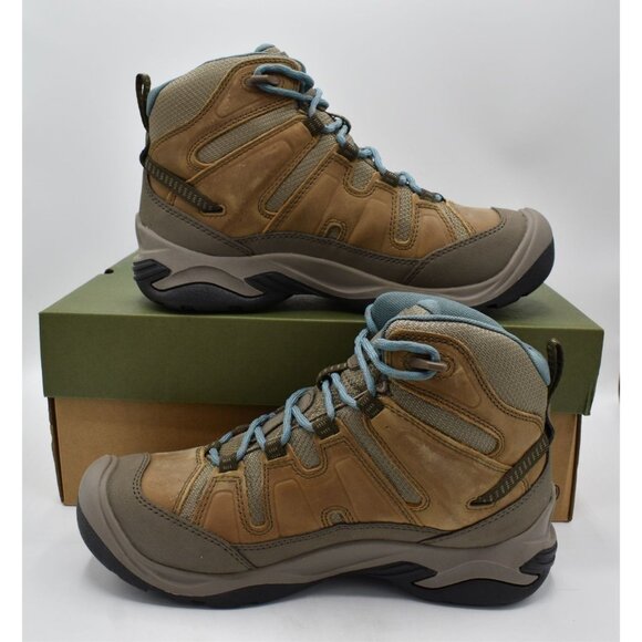 Keen Women Size 9.5 Circadia Mid Toasted Coconut Leather Waterproof Hiking Boots - Picture 3 of 13